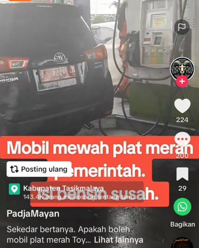 Mobil Pelat Merah Diisi BBM Subsidi - 0 - Radarsingaparna mobil pelat merah diisi BBM subsidi