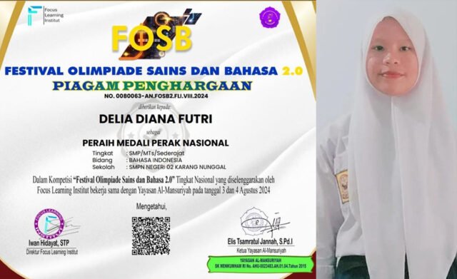 Siswi SMPN 2 Karangnunggal